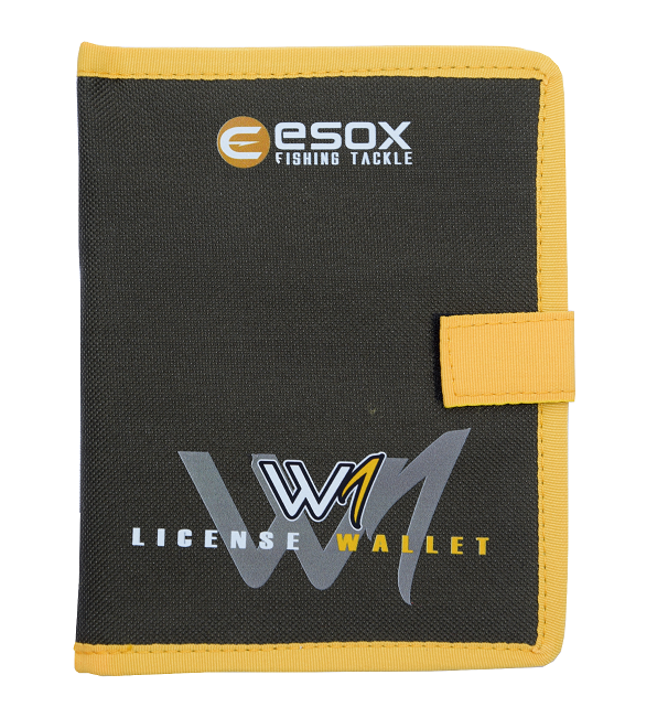 Púzdro na rybárske doklady Esox W1 License Wallet, khaki-yellow
