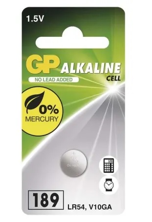 Alkalická gombíková batéria GP LR54 (189F)