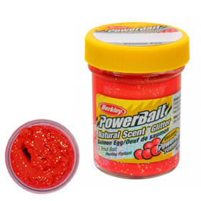 PowerBait Select Trout Bait Cesto Salmon Red with Glitter