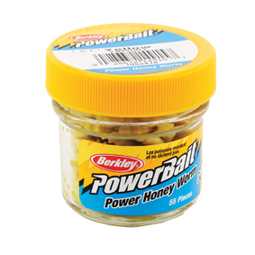 Berkley Power Bait Honey Worm, Yellow