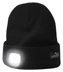 Čiapka BLACK s LED svietidlom USB nabíjanie