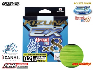 Rybrska nra Owner Kizuna EX 8X Line 150 m, 0.15 mm