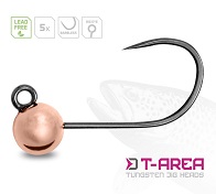 Volfr�mov� jig Delphin T-AREA BL, 5ks, 4mm/0,6g/#6, meden�