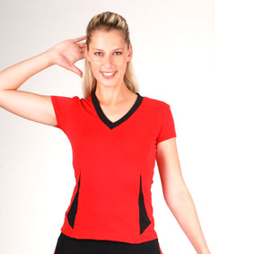 Tričko Moira Fitness, červeno-čierne