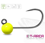 Volfr�mov� jig Delphin T-AREA BL, 5ks, 4mm/0,6g/#6, fluo �lt�