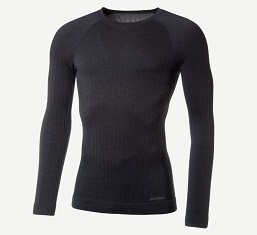 Tri�ko s dlh�m ruk�vom Moira X-Compact Merino, �ierne