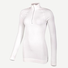 Bez�vov� merino rol�k so zipsom X-COMPACT MERINO, Natur