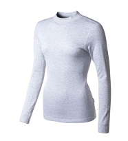 Tri�ko s dlh�m ruk�vom Moira Duo Design, Biela - sv. �ed� mel�r