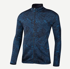 Bunda so zipsom MERINO MOIRA MEDIUM, antracit-azur savana
