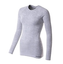 D�mske tri�ko X-COMPACT s dlh�m ruk�vom, Strieborn�