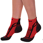 Ponožky Cyklo Moira, červená-čierna