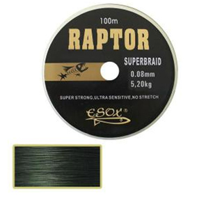 Šnúra rybárska ESOX Raptor 100m, zelená